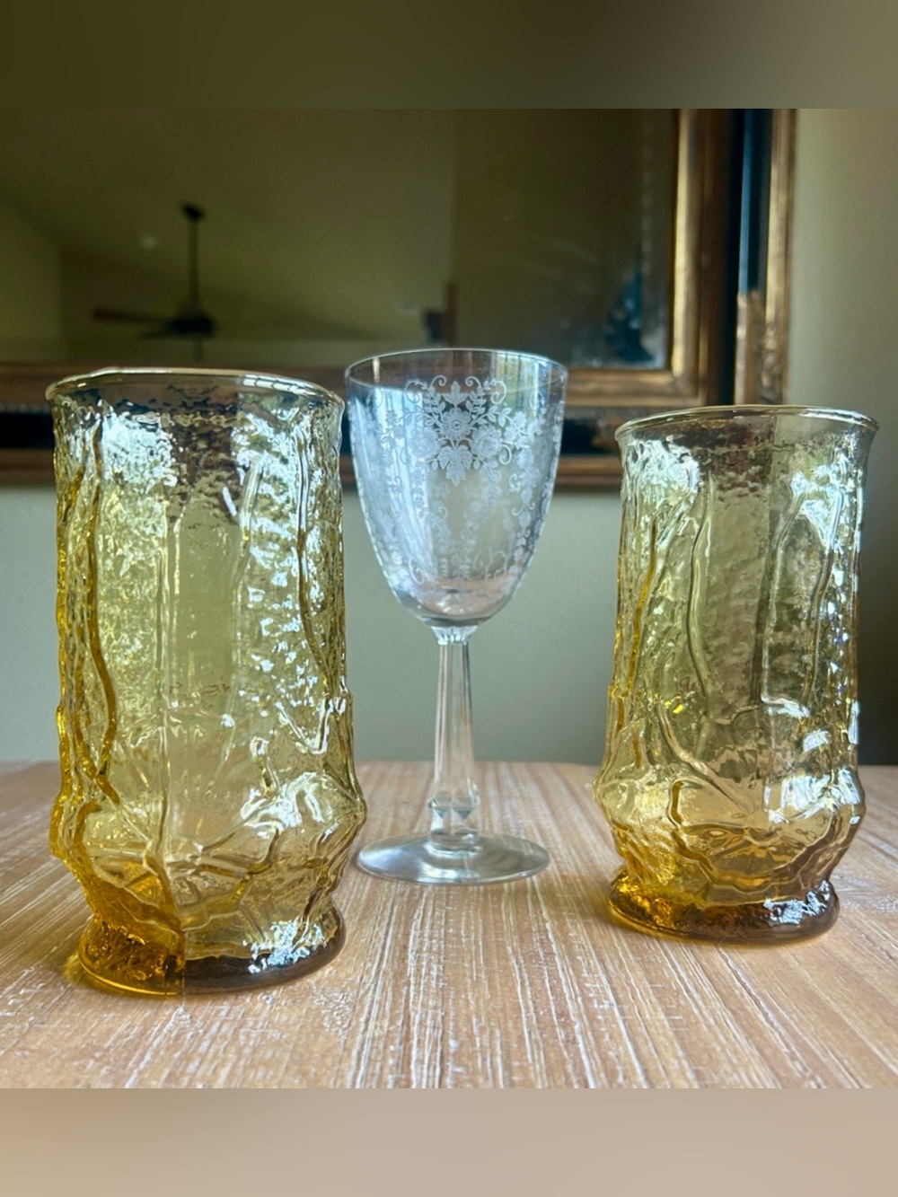 Vintage Anchor Hocking RAINFLOWER Tumbler